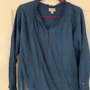 J Crew blue lades top size 6